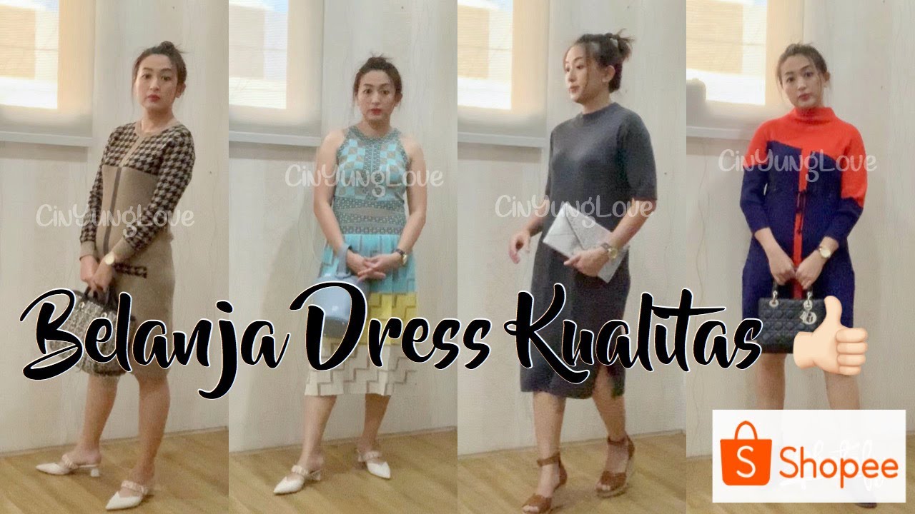 Shopee Haul TRY ON Dress ALA KOREA