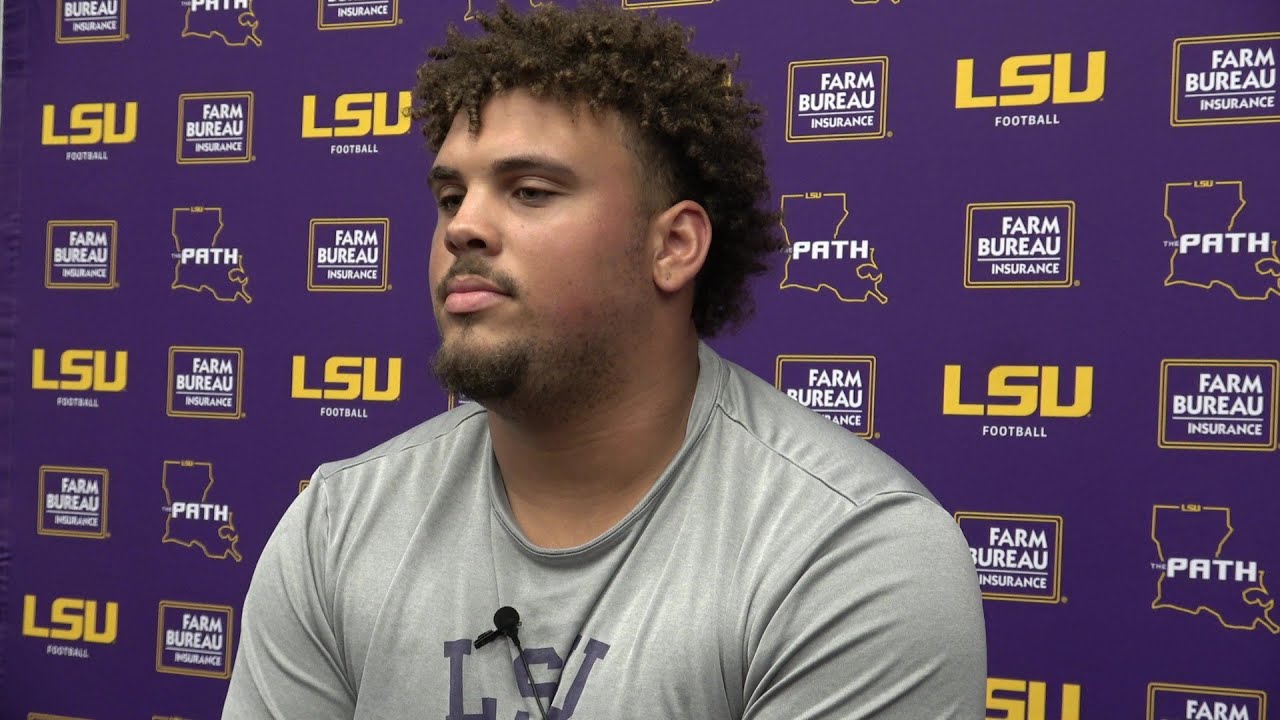 LSU Center Braelin Moore last week of Tigers fall camp interview