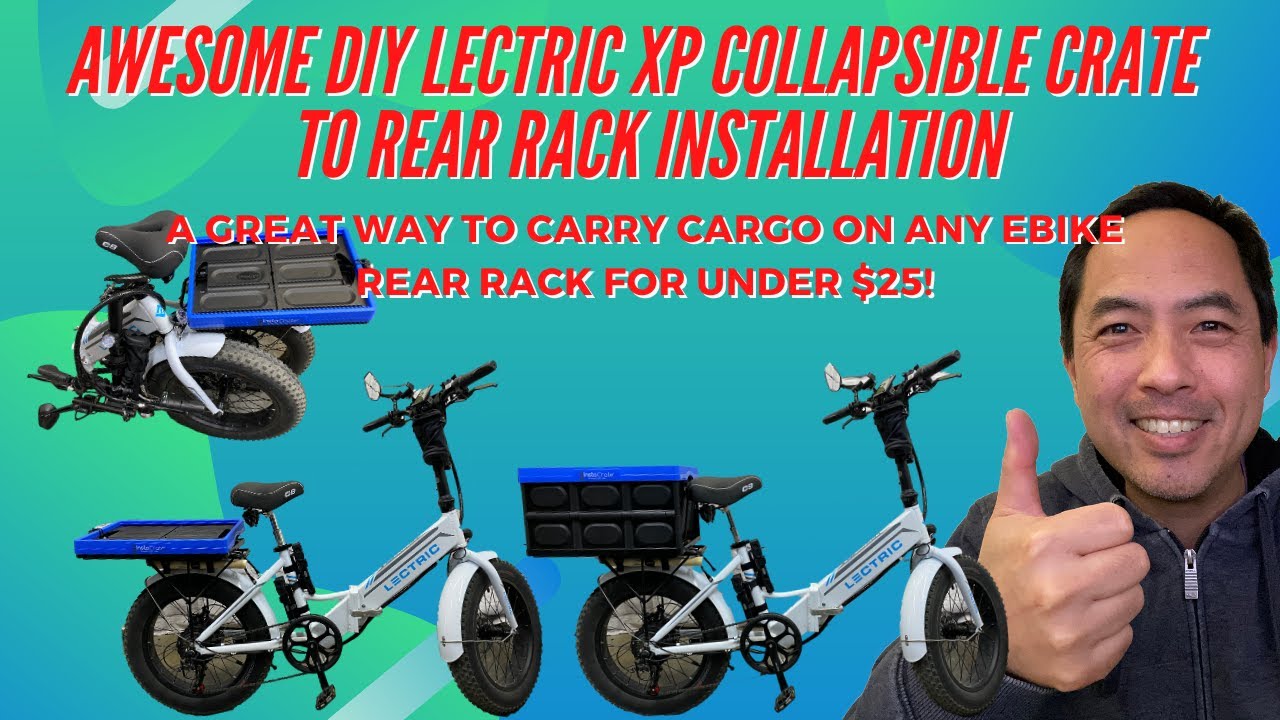 Lectric XP Ebike Collapsible Basket/Crate Rear Rack Installation DIY