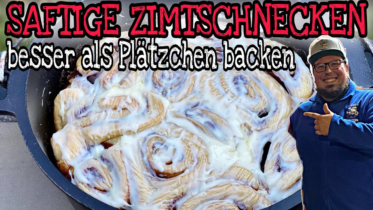 Zimtschnecken, mega saftig mit genialem Frosting aus dem Dutch Oven
