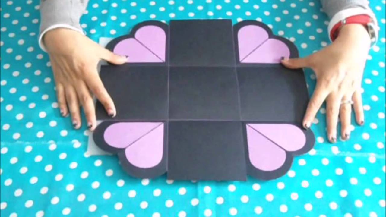 DIY: Caja explosiva/ exploding box/ molde/ base/ scrapbook