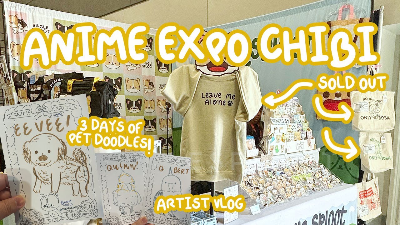 Художник впервые продаёт свои работы на Anime Expo Chibi! | Single Sploot | Видеоблог экспонента