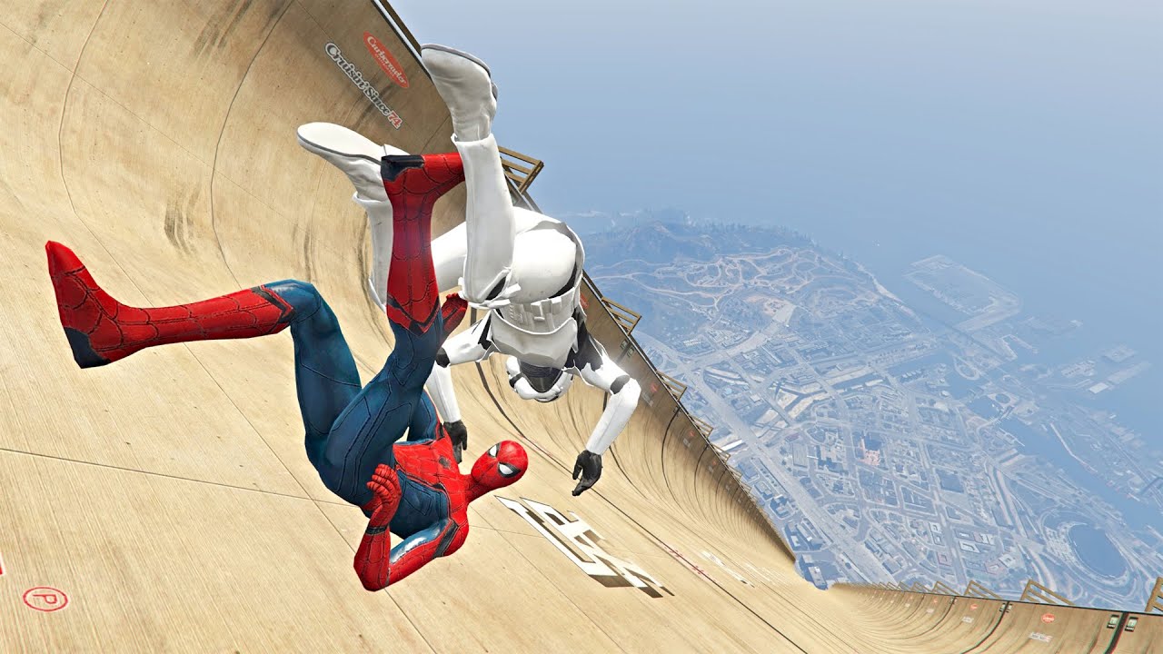 GTA 5 Spiderman VS Stormtrooper Ragdolls Compilation ep.3 (Funny Moments | Euphoria Physics)