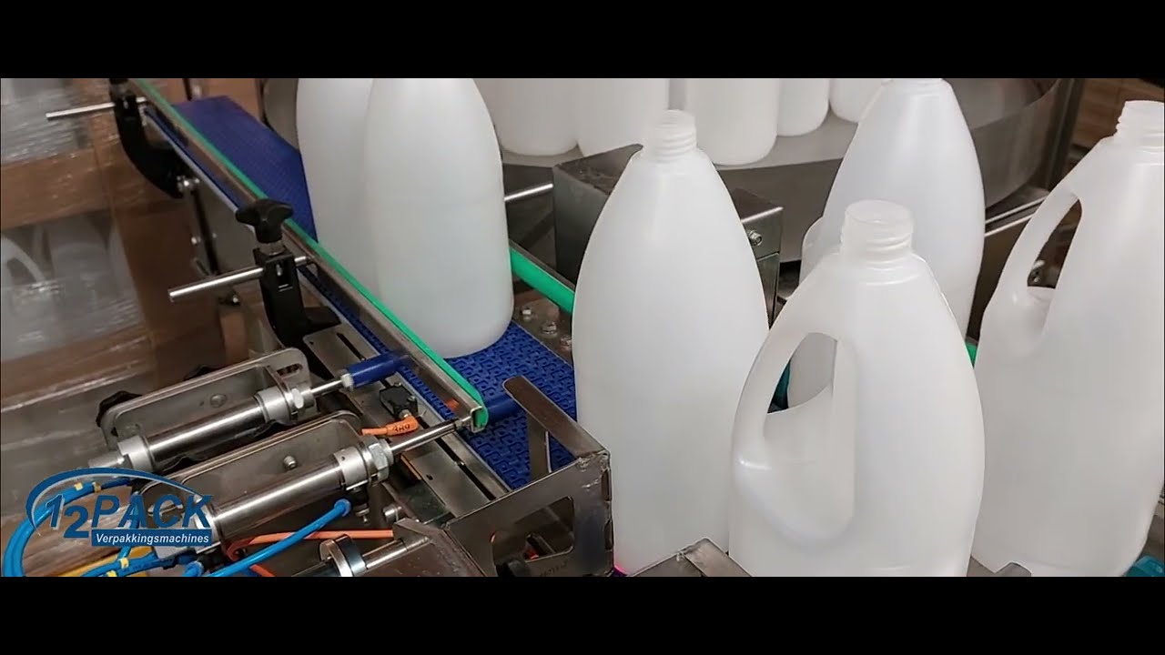 Volautomatische Gravimetrische Afvul-, sluit-, seal en etiketteerlijn, type VMV(G)6-F-LLVA-DS-ROM 3P