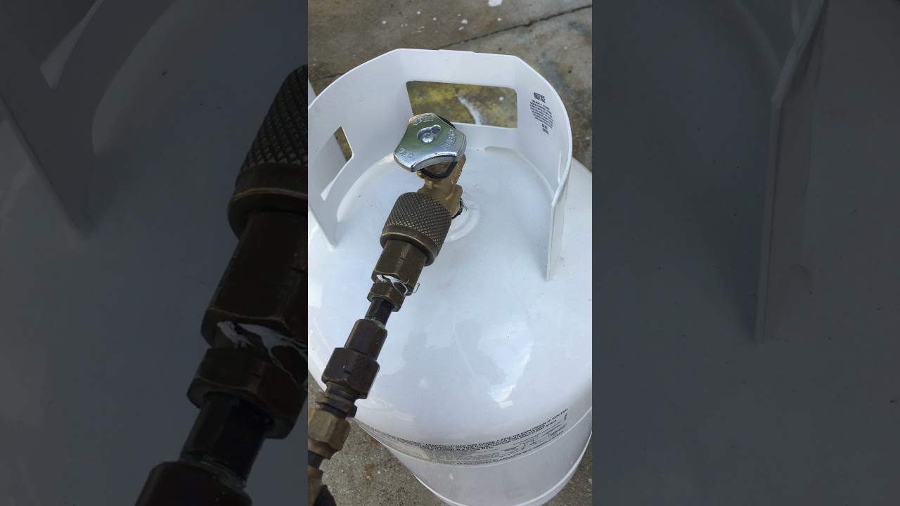 Como transferir gas propano a otro tanque