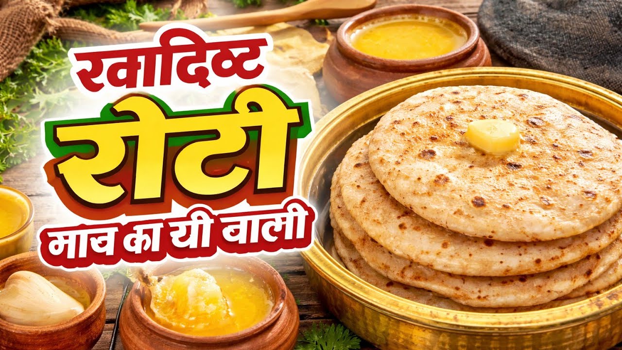 गाँव की स्वादिष्ट रोटी 😋👌