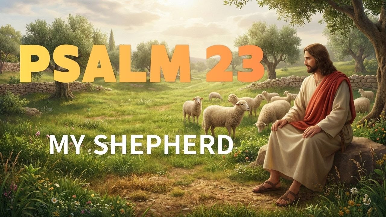The Lord Is My Shepherd (Psalm 23) | Lyric Video | Peaceful Worship song