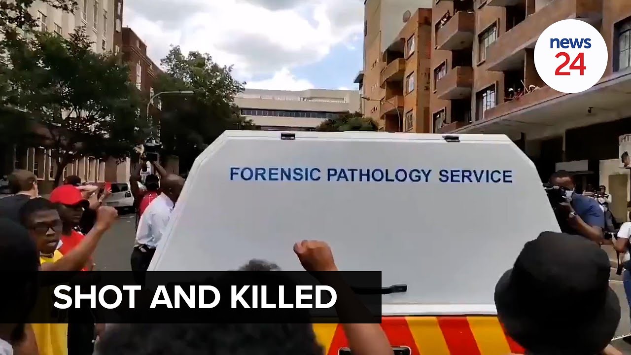 WATCH | Wits students form guard of honour as forensic van leaves Braamfontein