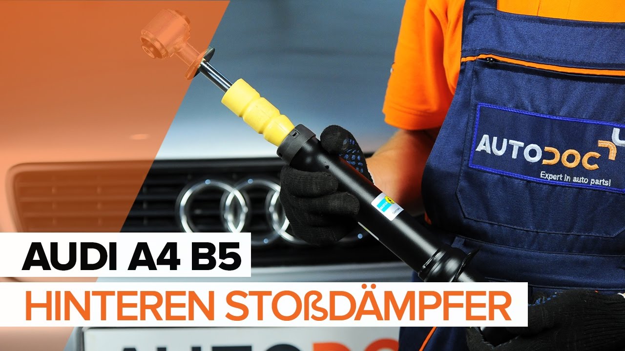 Wie AUDI A4 B5 Stoßdämpfer hinten wechseln TUTORIAL | AUTODOC [HD]