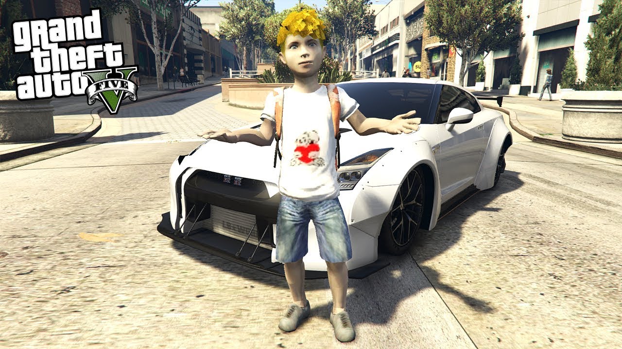 BUYING A GTR AT AGE 10!!! (GTA 5 REAL LIFE PC MOD)