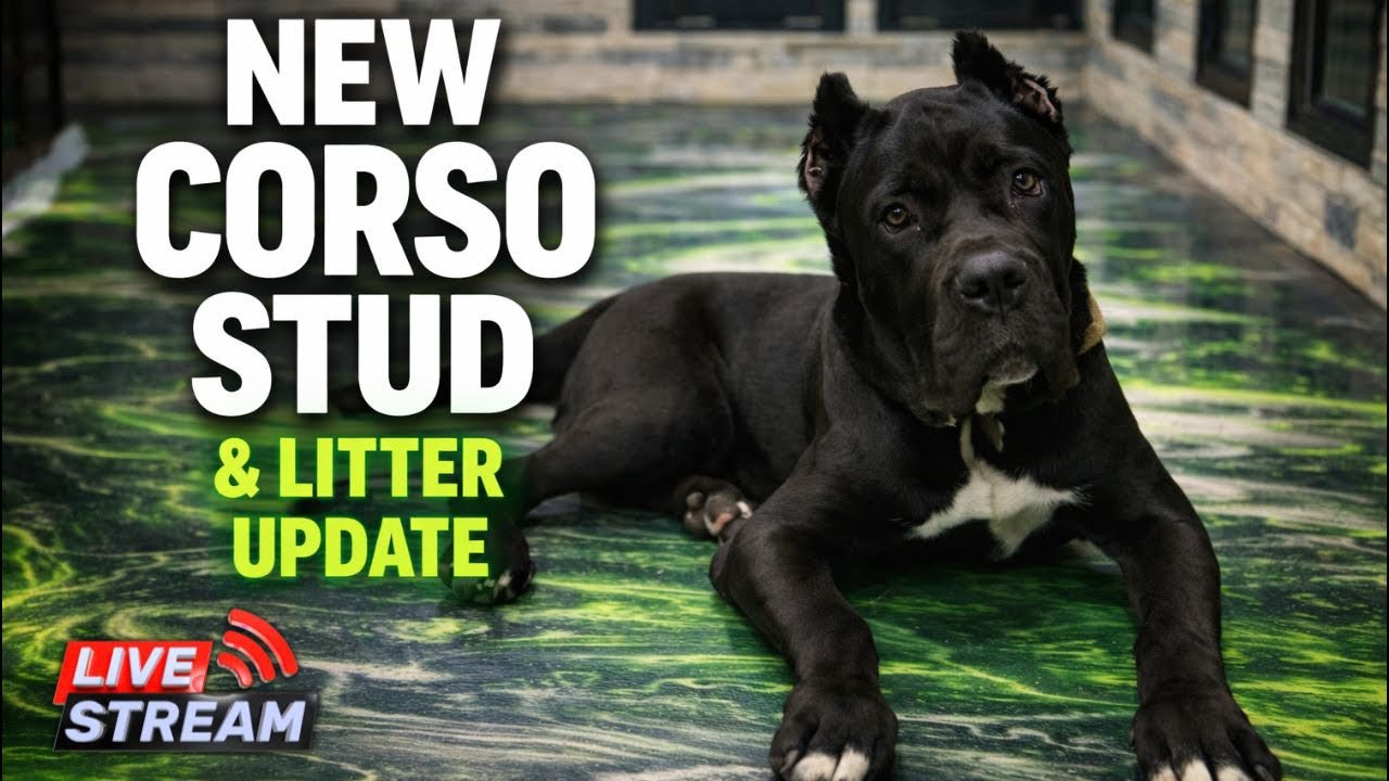 Meet Our New Cane Corso Stud + Corso Puppy Litter Update (Live from the Kennel)