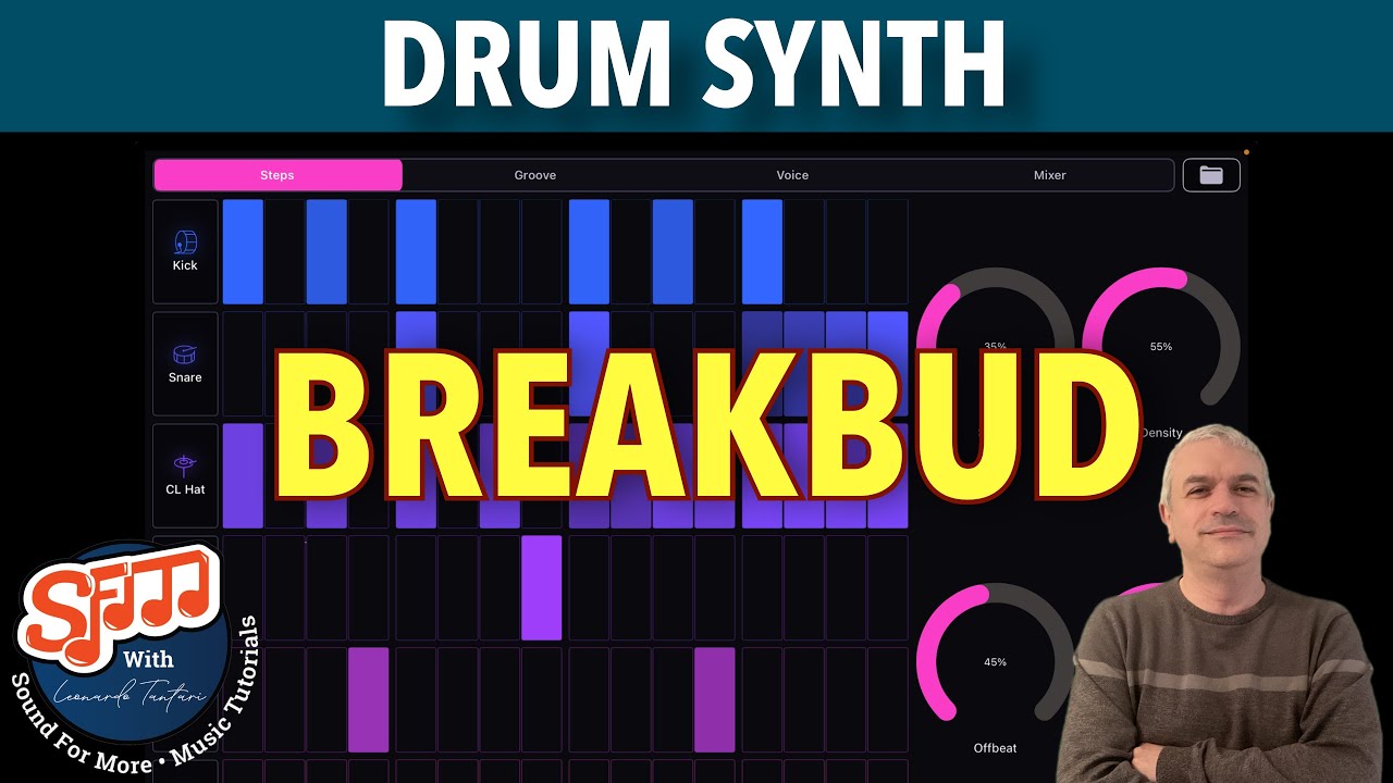 Cem Olcay BreakBud Break Beat Drum Synth AUv3 Tutorial 1: Getting Started [GIVEAWAY]