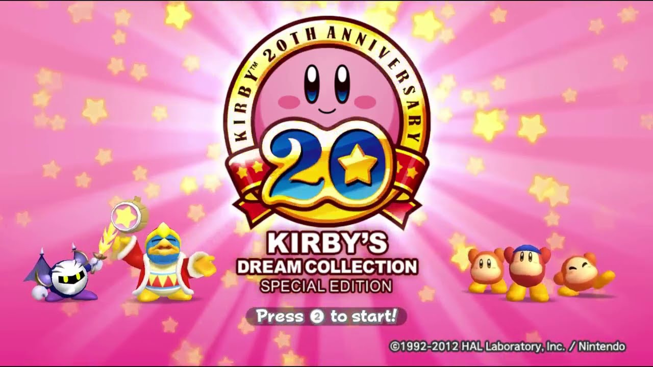 Kirby's Dream Collection - Intro and title screen