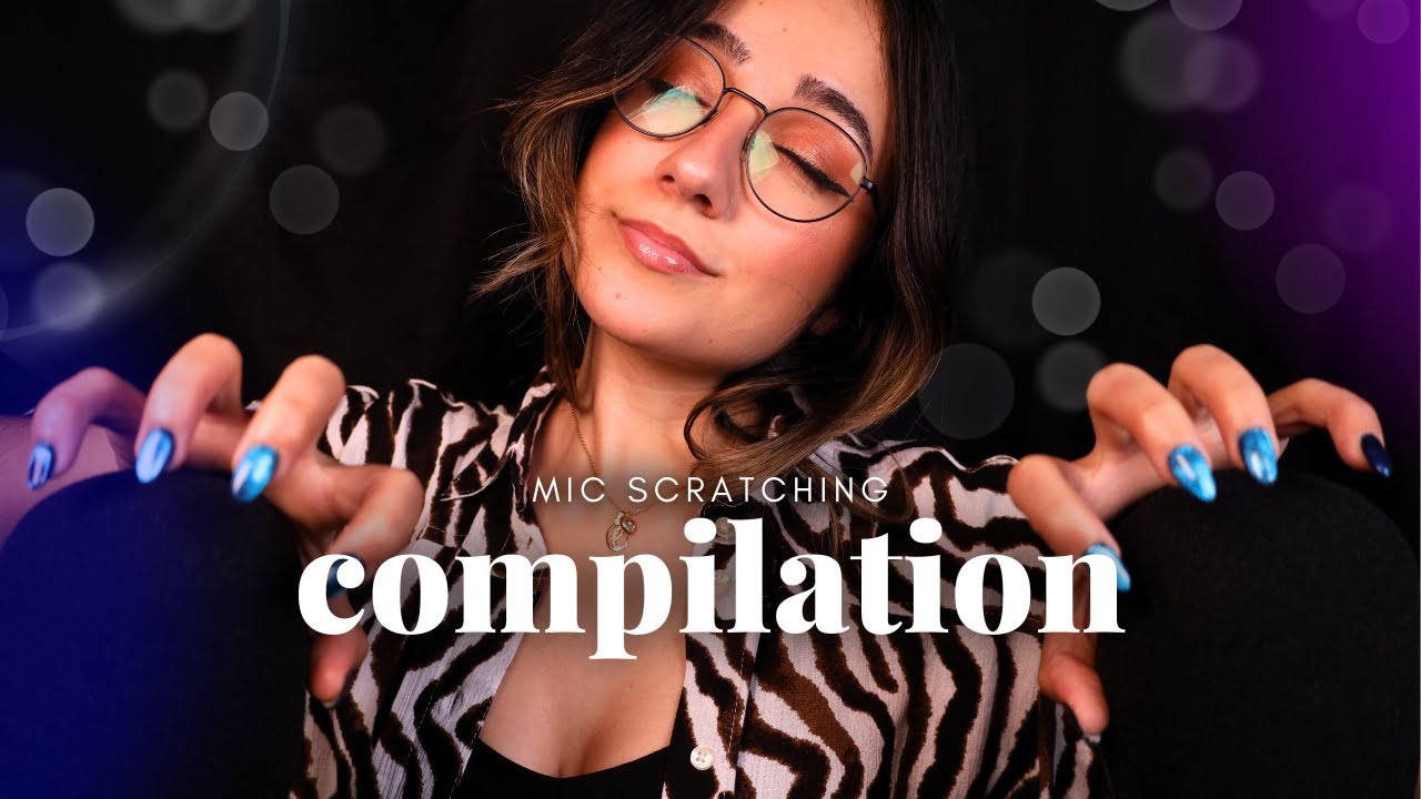ASMR | 1 HOUR Mic Scratching COMPILATION 💖 (w/ black screen at the end)