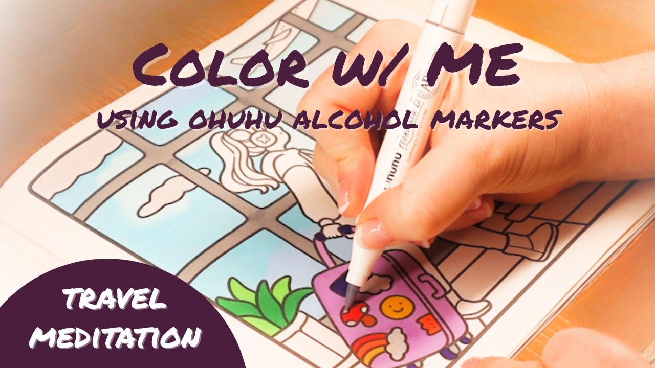 Color With Me Travel Meditation | Relaxing Color for Travel Anxiety