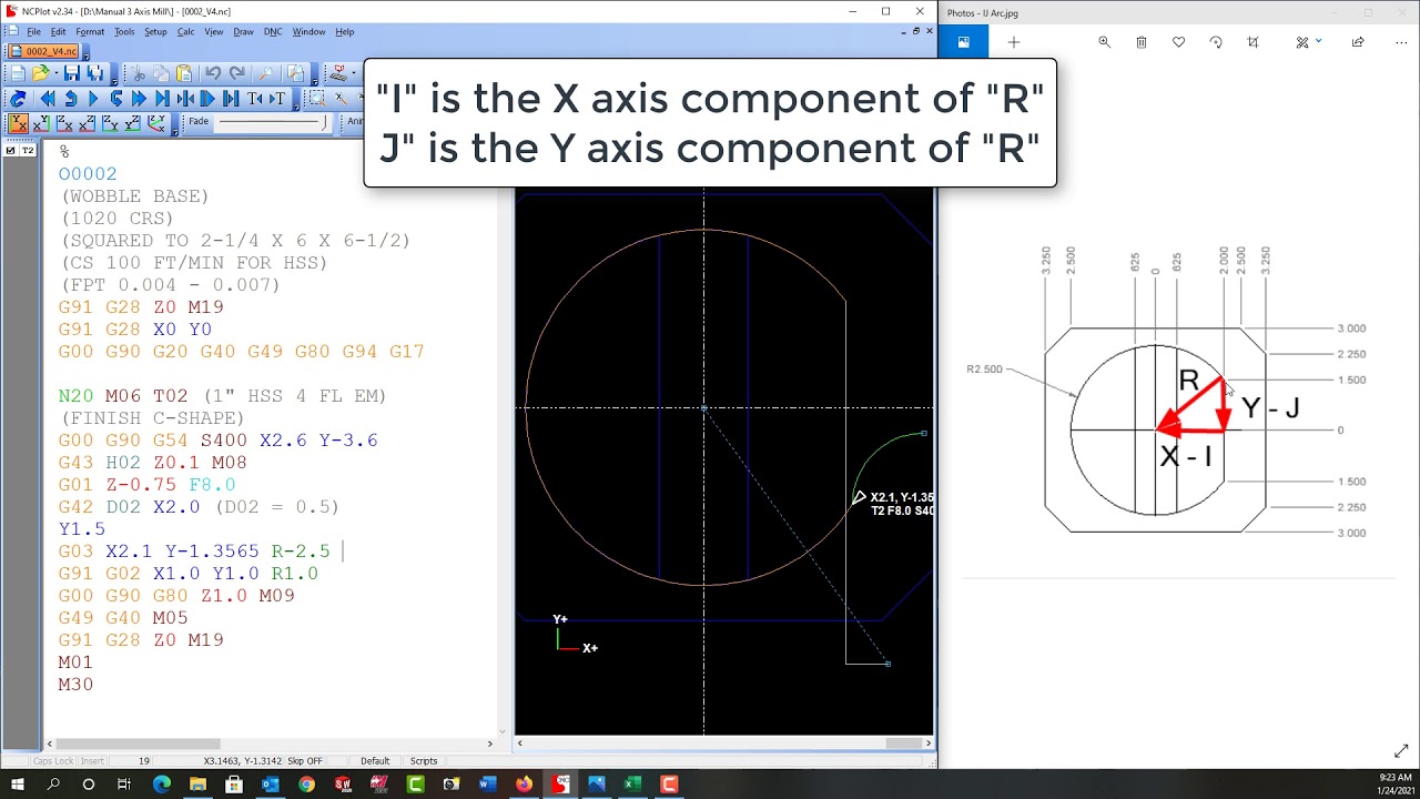 I/J Arc Centers