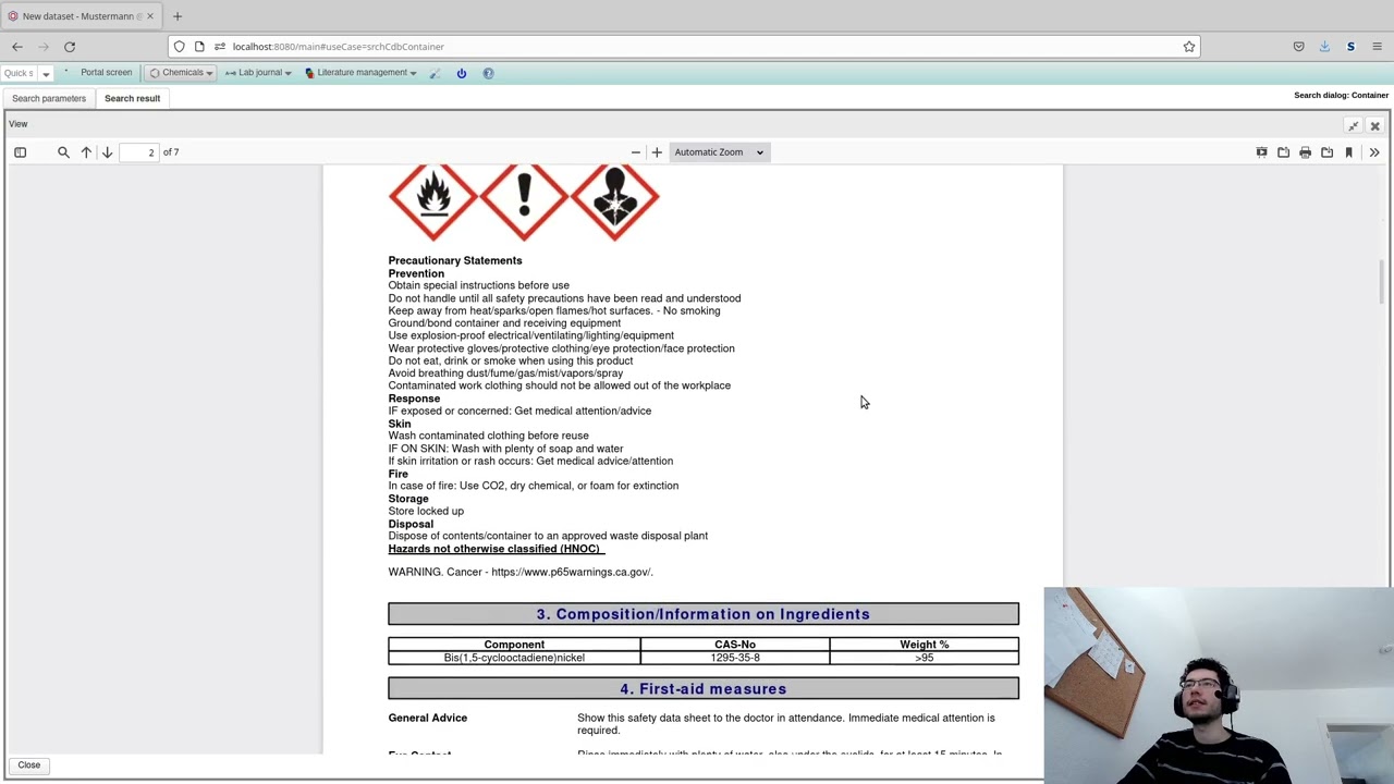 The Chemical Inventory within Sciformation ELN - substance data acquisition, barcodes and a lot more