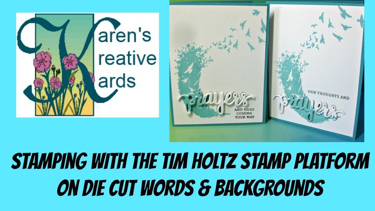 Stamping with the Tim Holtz Stamp Platform on Die Cut Words and Backgrounds
