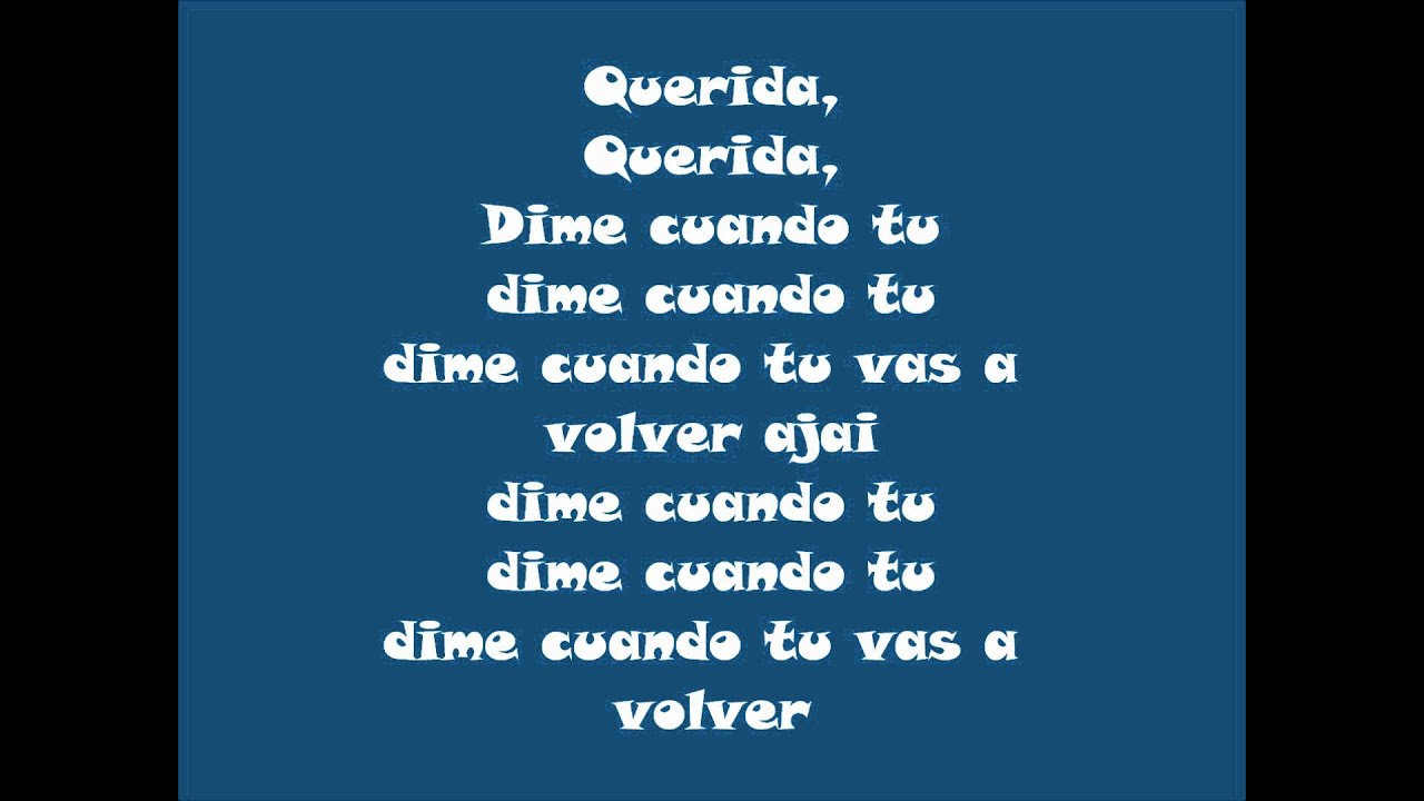 Querida - Juan Gabriel (Letra)