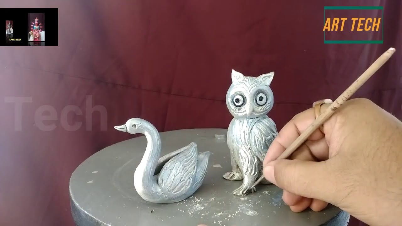 Owl & Swan Making Easy Process | Laksmi & Saraswati ka Bahan keise banayee | Durga Idol