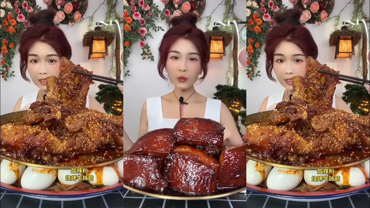 【ASMR】【MUKBANG】SPICY BRAISED PORK BELLY | EATING SHOW |CHINESE MUKBANG |食べ |吃播 LOVE ASMR•JENNIE #咀嚼音