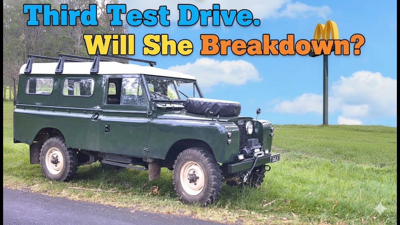 Will she breakdown again? (Third test drive of our 66 year old Land Rover)