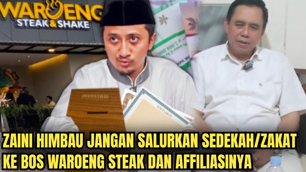 ORANG BANYAK MASALAH, ZAINI HIMBAU JANGAN SALURKAN ZAKAT/SEDEKAH KE YUSUF MANSUR DAN AFILIASINYA