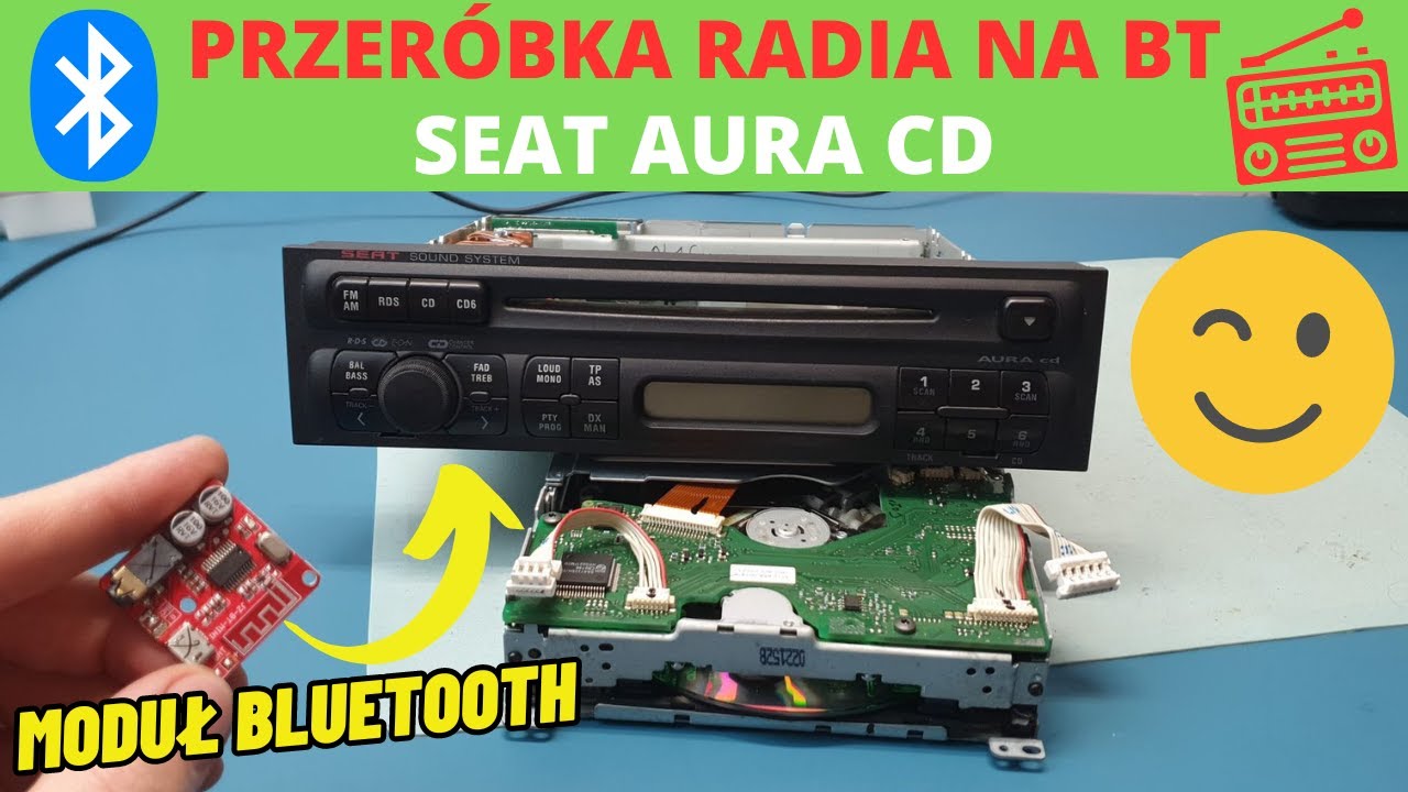 Przeróbka fabrycznego radia na Bluetooth! Jak przerobić tor AM na BT? Montaż modułu BT Seat Aura CD!