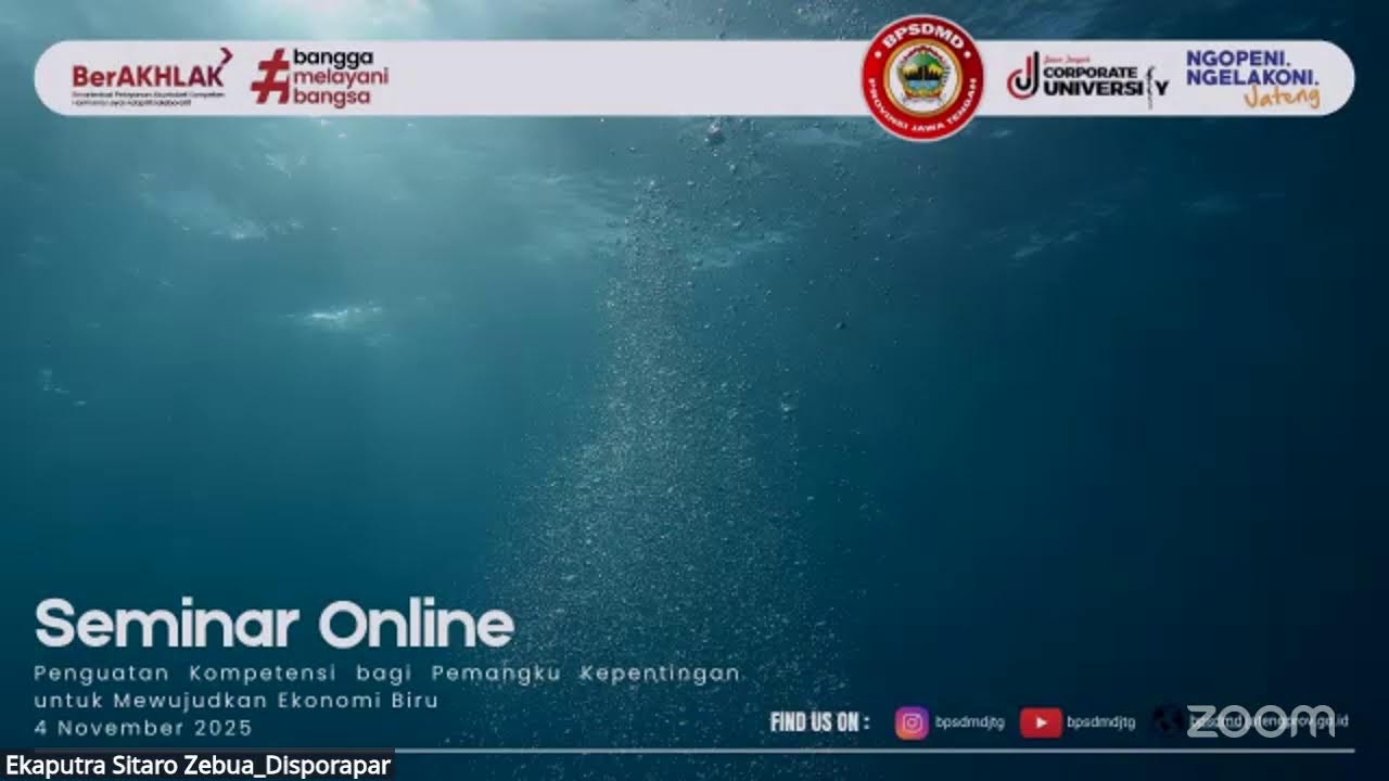 Seminar Penguatan Kompetensi bagi Pemangku Kepentingan untuk Mewujudkan Ekonomi Biru