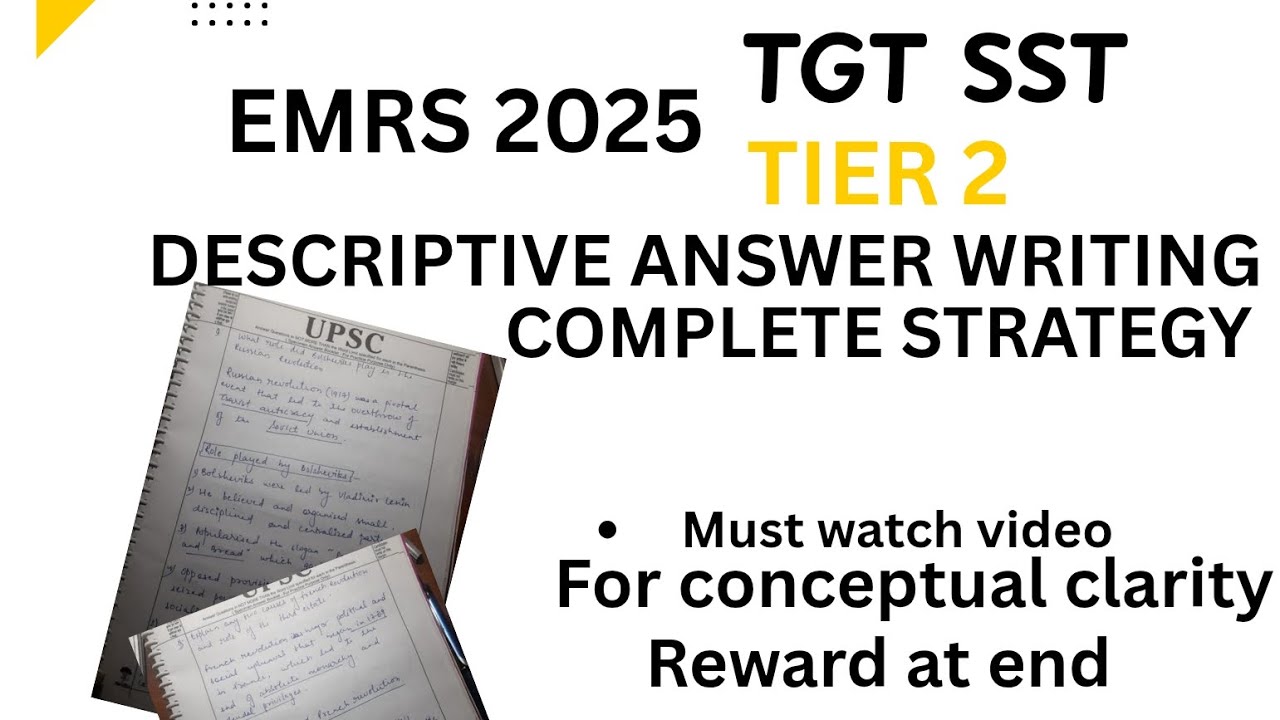 EMRS TIER 2 PREPARATION|KVS NVS TIER 2| ANSWER WRITING PRACTICE| #tgtsst #emrs #emrstier02 #emrsexam