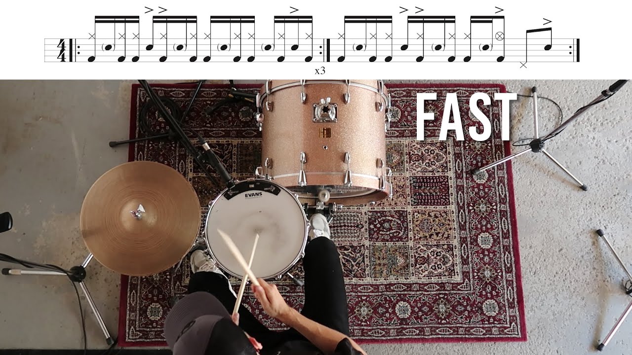 ADVANCED Drum Lesson: Paradiddle Single Single Groove - 1 MINUTE DRUM LESSON  |  Jon Foster Drummer