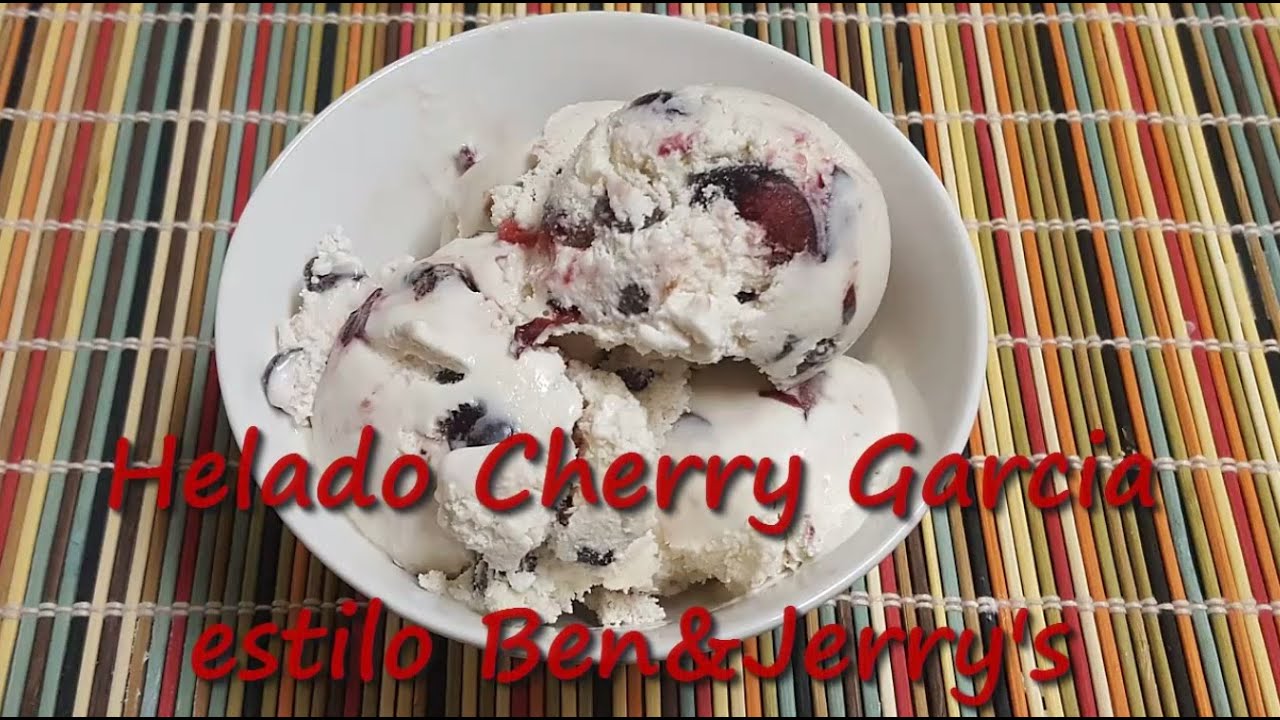 Helado Cherry García estilo Bens&Jerry's casero DIY