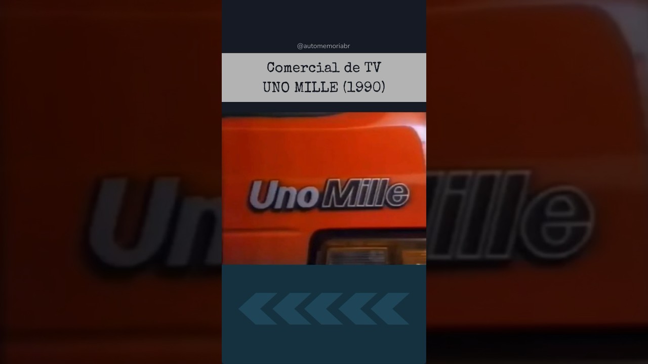 Comercial de lan&ccedil;amento do Uno Mille em 1990 #carrosantigos #fiat #fiatuno #unomille