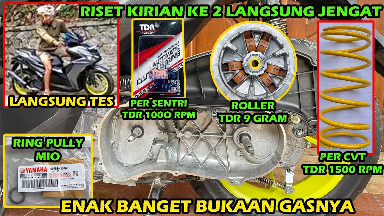 Project Aerox Makin Jengat! Upgrade Kirian Pake TDR Roller, PerCvt, PerSentri, Ring Pully Mio