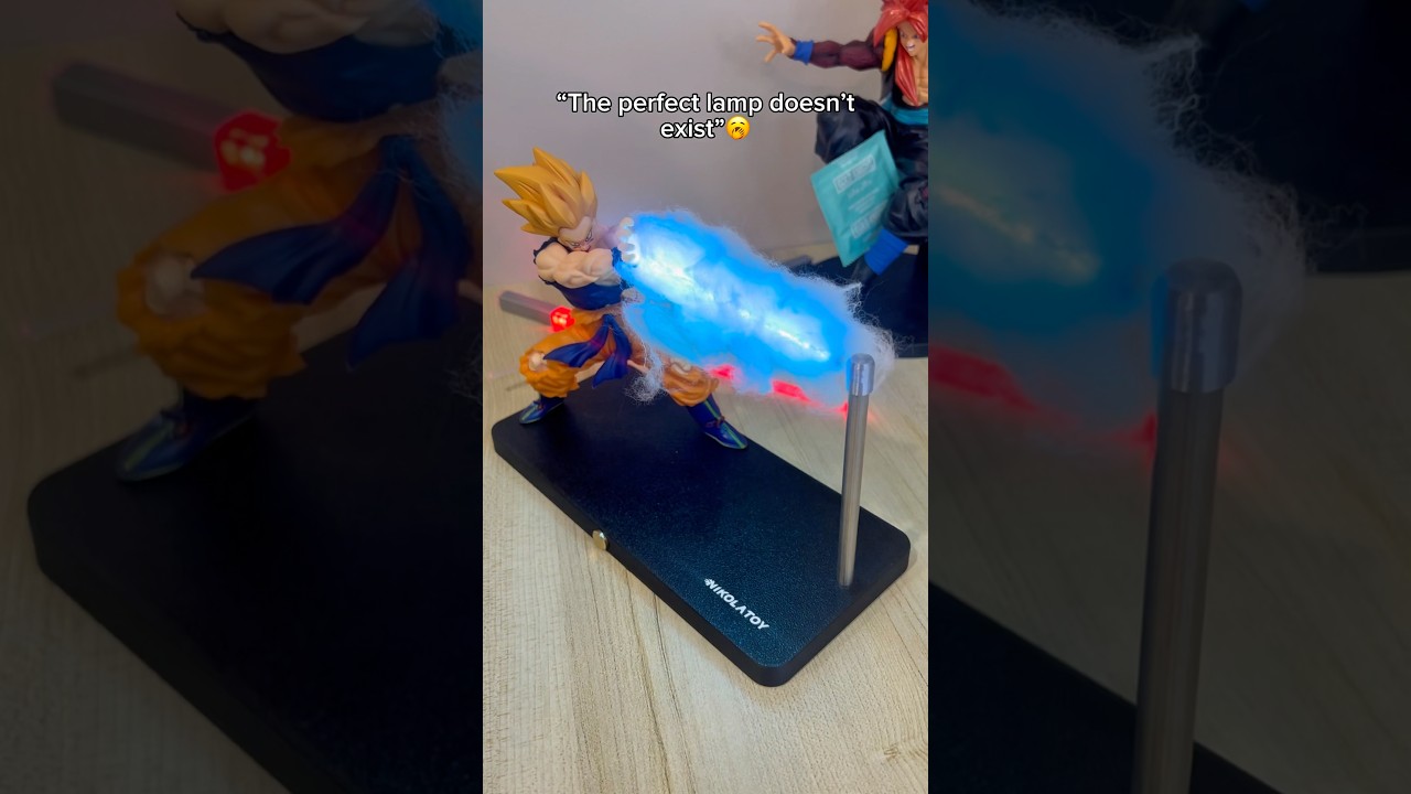 Goku Glow Lamp👀😩 #dbz #nightlight #lamp #kamehameha #fyp #viral #animefyp