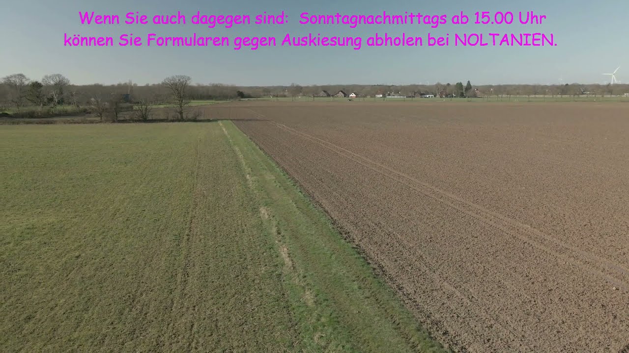 NOLTANIEN, Protest gegen Kiesabbau am Niederrhein.