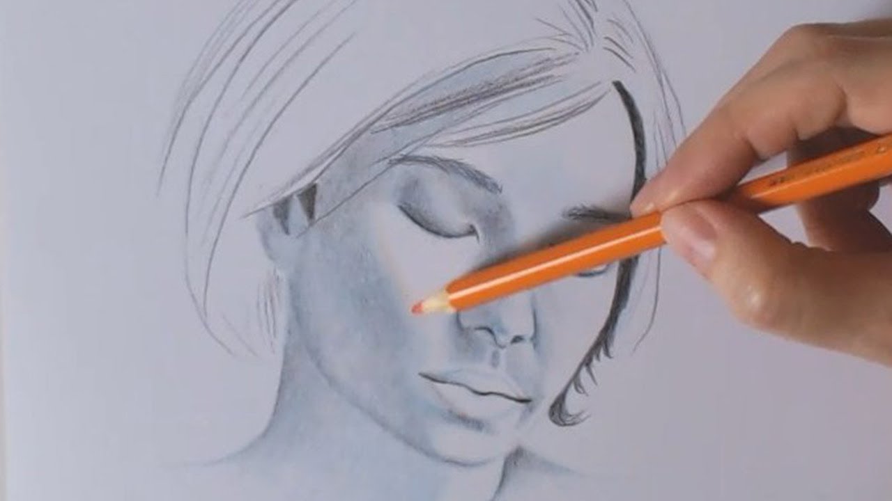 Como pintar pele clara com Faber Castell 12 cores - Tutorial