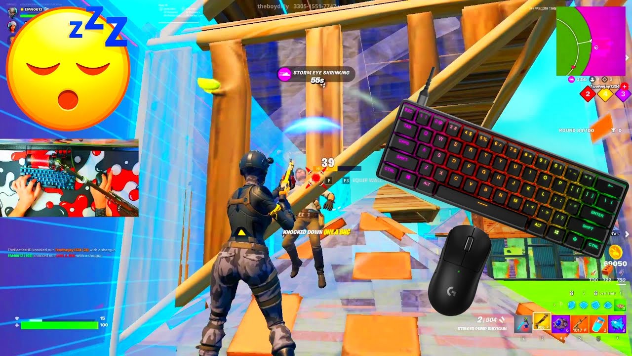 ⭐️[3HR]Steelseries Apex Pro Mini ASMR Chill Fortnite🤩Keyboard Sounds ASMR Smooth 360 FPS 4k⭐️