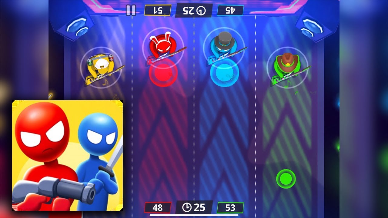 Stickman Party (iOS, Android) Gameplay Levels Walkthrough iPad Pro Part 1
