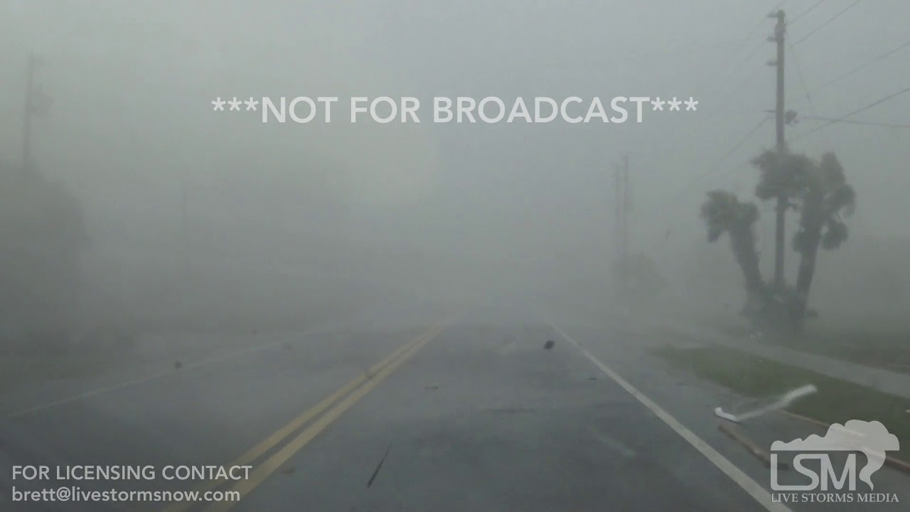 10-10-18 Mexico Beach, Florida - Michael Eastern Eyewall - Major Debris - Surge RAW