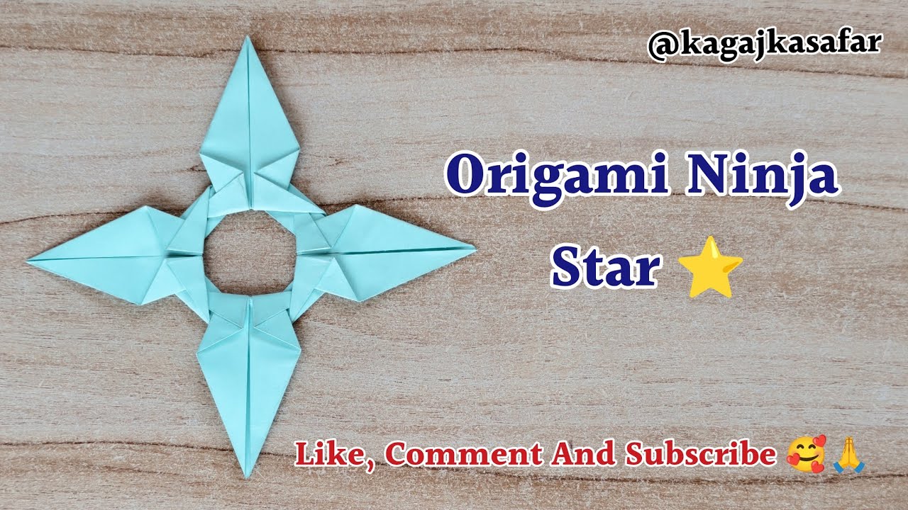How to make a Paper Ninja Star (Shuriken) - Easy Origami! ⭐