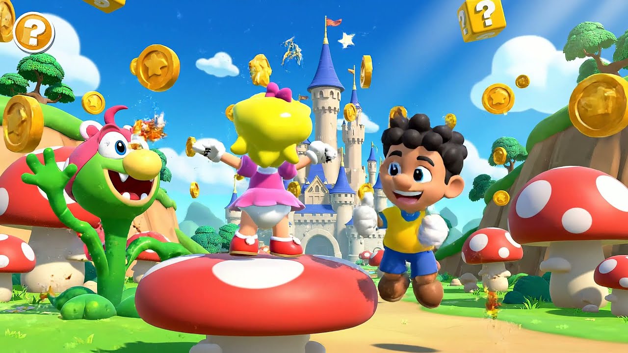 Mario Baby Peach Tripped on a Star Block | Nursery Rhymes for Kids & Baby Songs