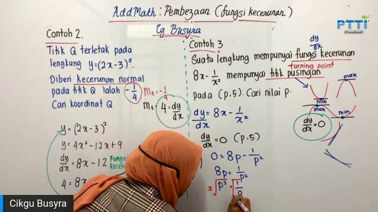 [LIVE ADDMATH SPM] - Pembezaan Fungsi Kecerunan