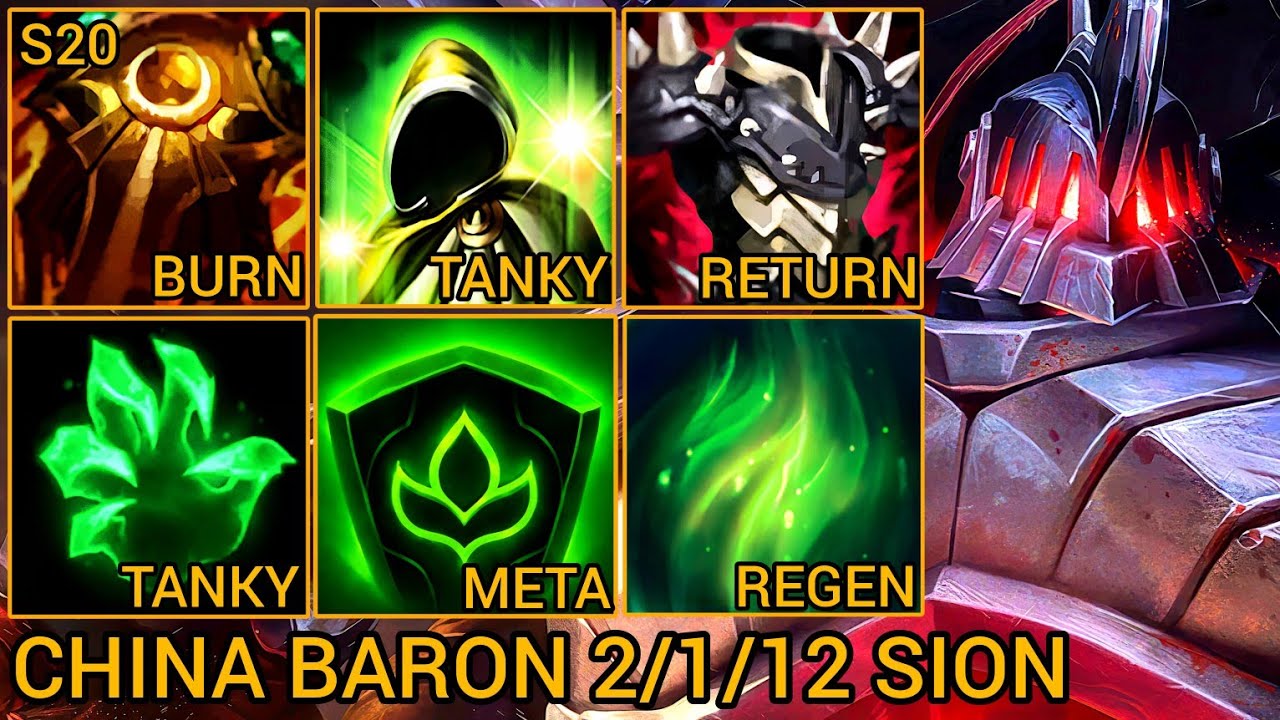 Super Tanky SION Top Lane Is A Climb Machine - China Wild Rift New Build & Runes By Tiarty