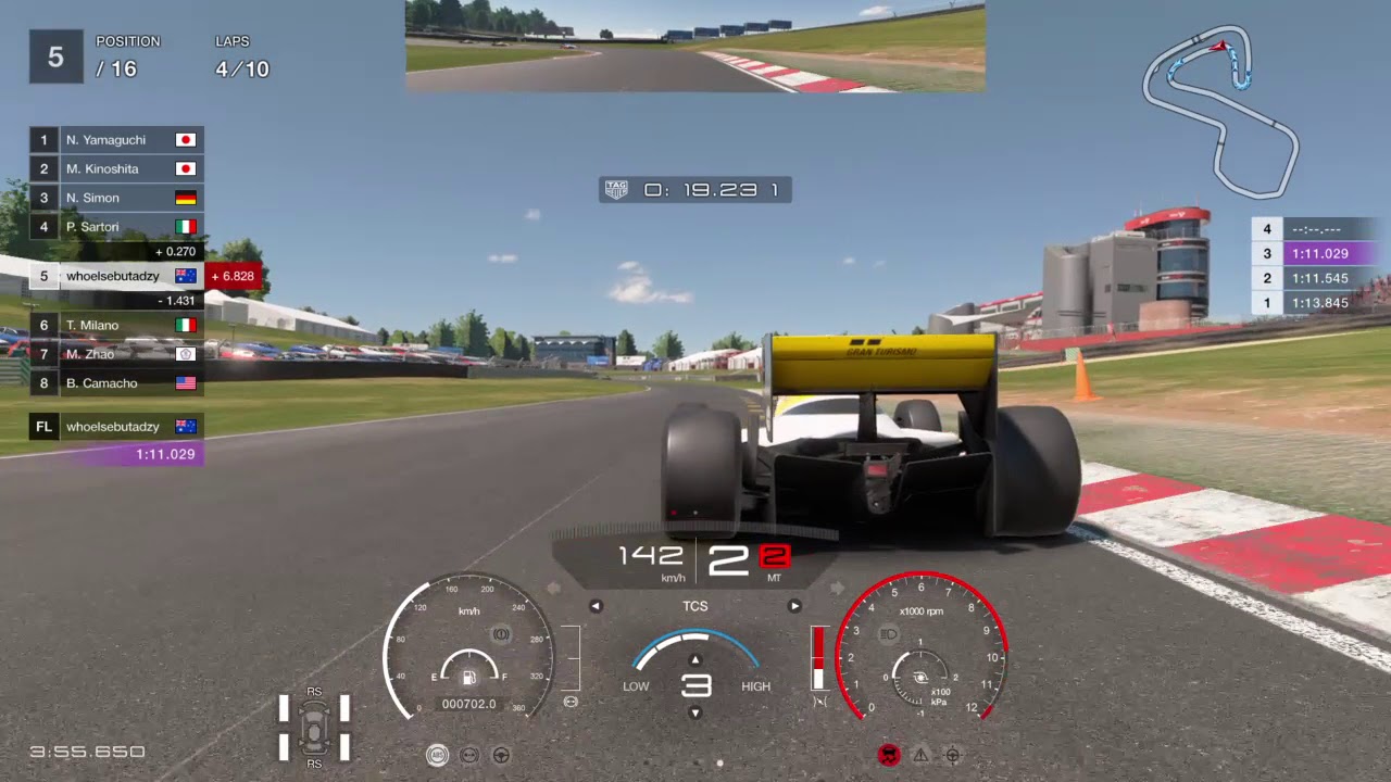 Gran Turismo Sport - F1500 Championship Race 1 (Brands Hatch) - Setup at end