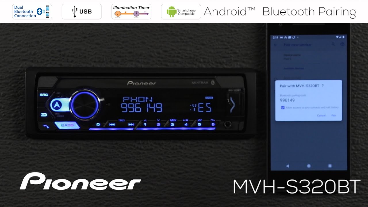 How To - Android Phone Bluetooth Pairing - Pioneer Audio Receivers 2020