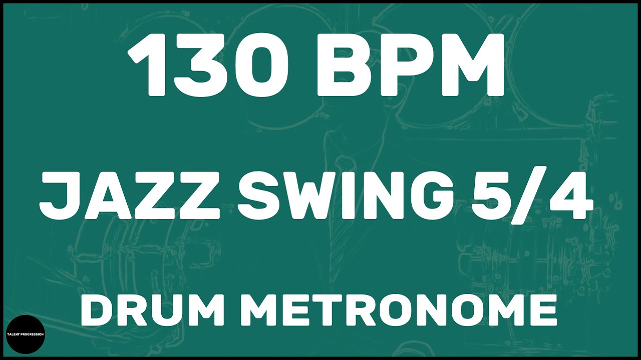 Jazz Swing 5/4 | Drum Metronome Loop | 130 BPM