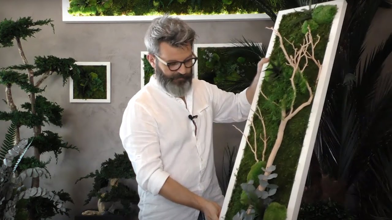 Quadro Vegetale: Modulazioni verdi con tronco - Ars NOVA Academy