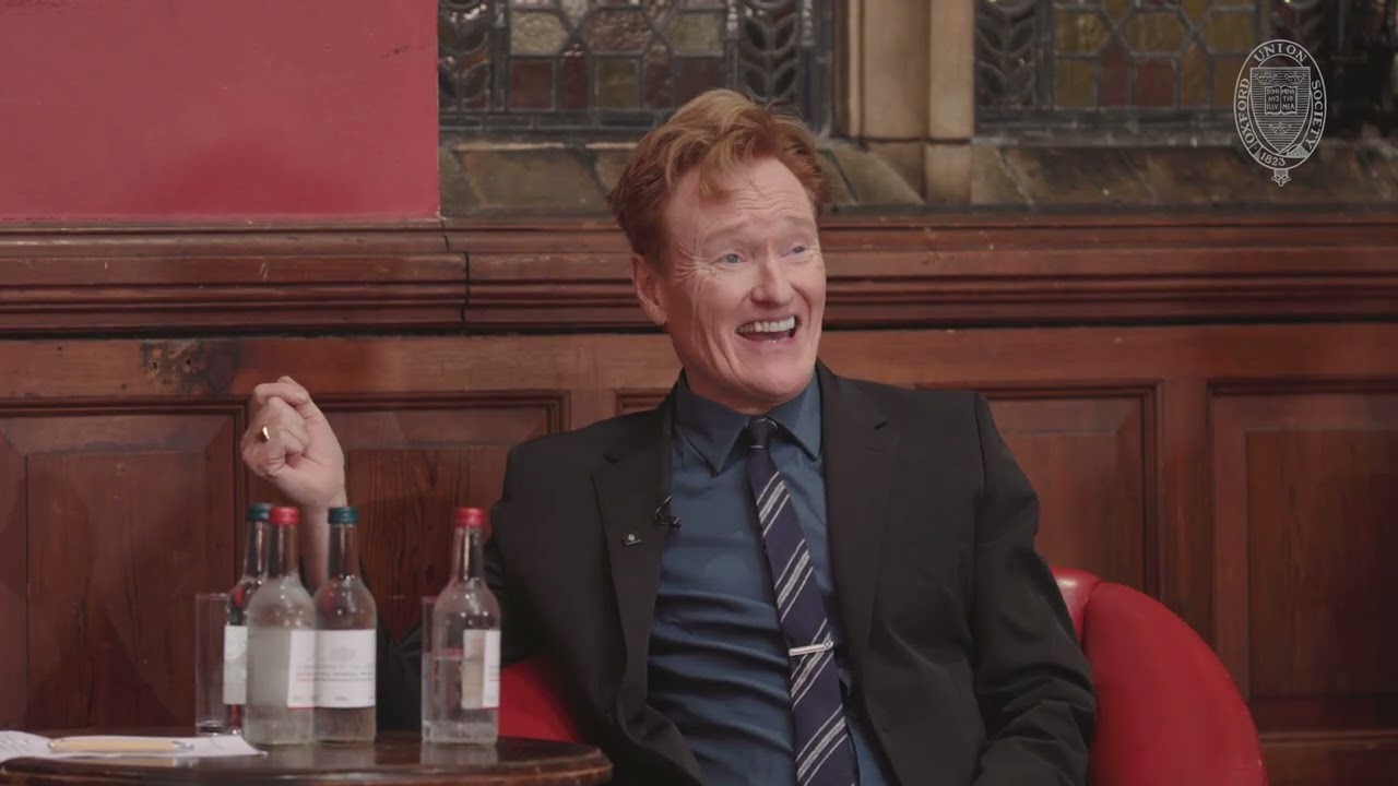 American TV Host and Comedian Conan O'Brien Interview at the Oxford Union