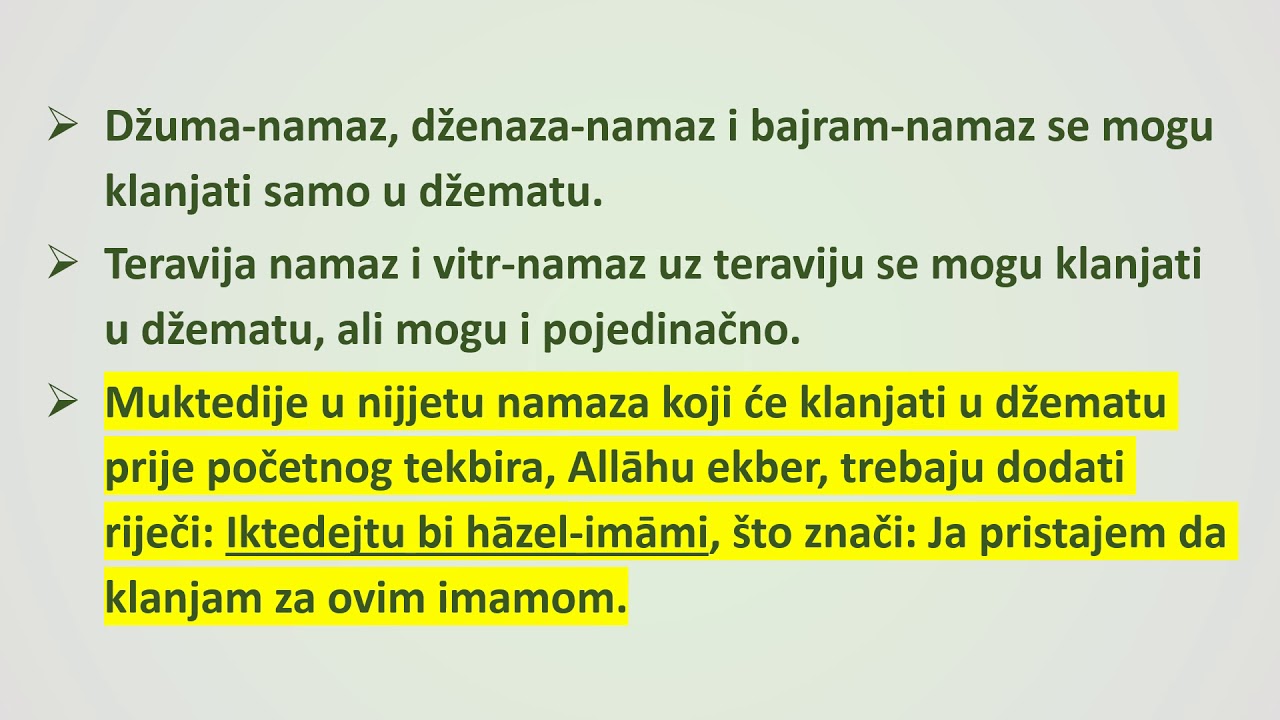 45. Namaz u džematu